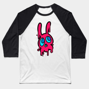 Graffiti Bunny Skull Baseball T-Shirt